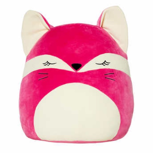 Squishmallow Pink Fox Fern Plush Pillow 